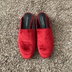 NWT Jeffrey Campbell red slip on loafers